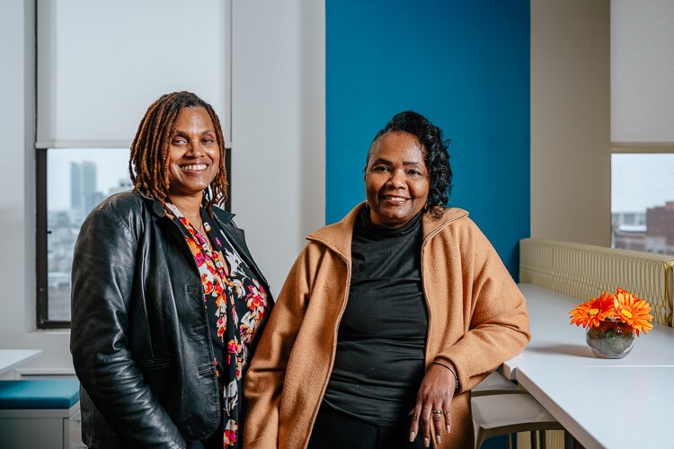 Karen Burton, President, and Brinda Devine, Treasurer, of WSDI.