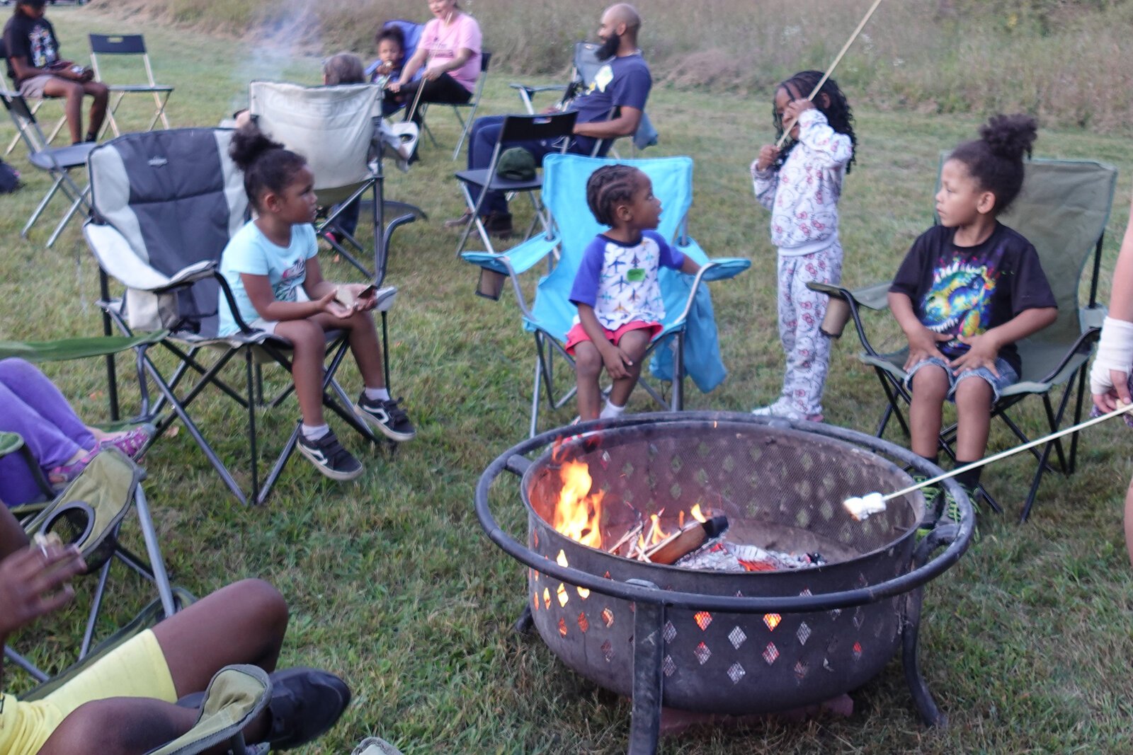 A campout at Eliza Howell Park.