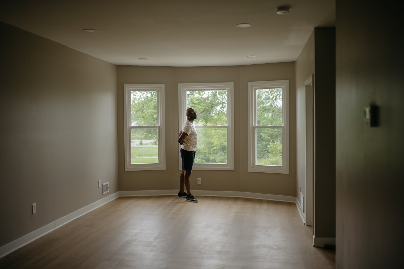 George Adams in one of the Virginia Park homes he's renovating.