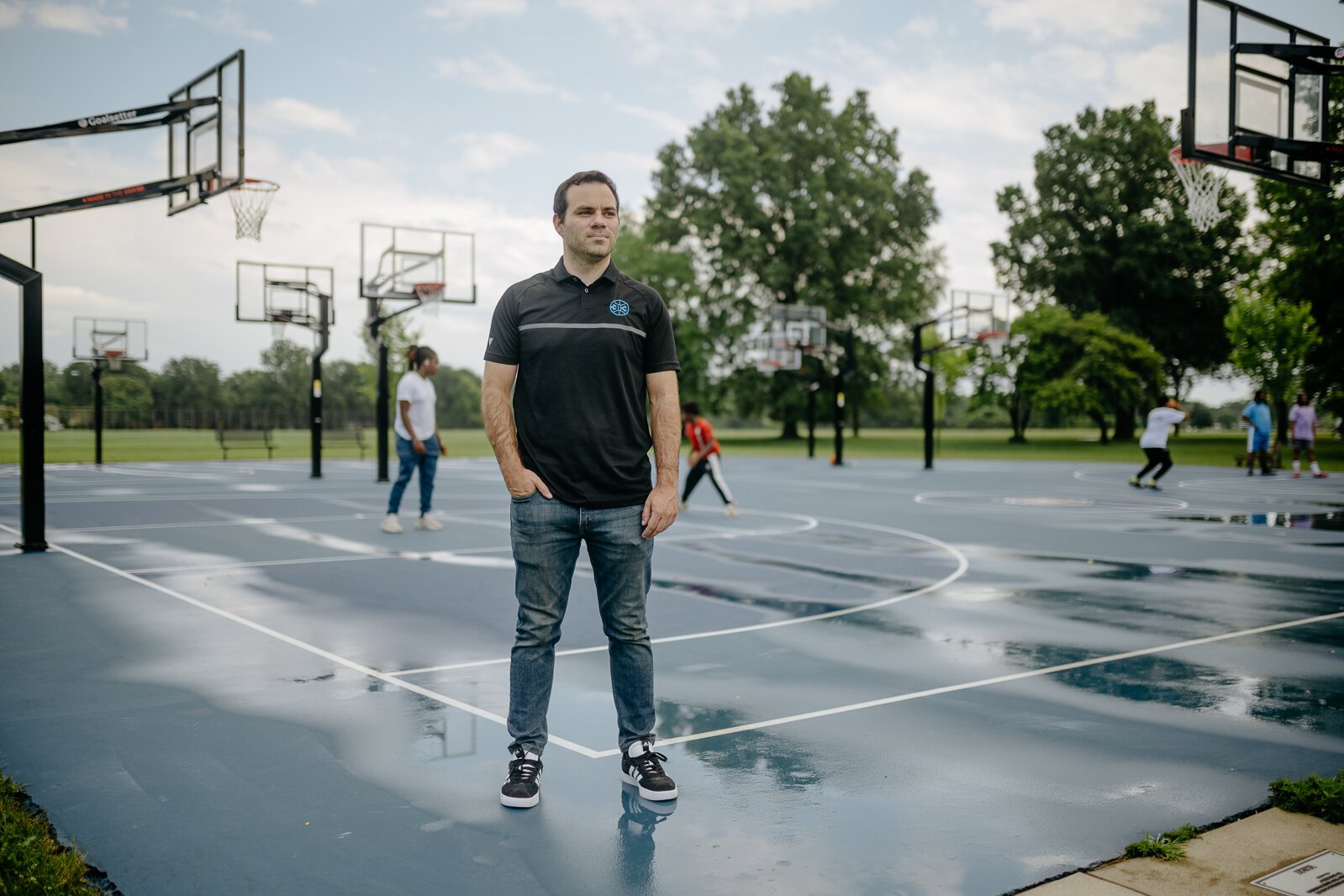 Patrick Duggan at a basketball court in Rouge Park.