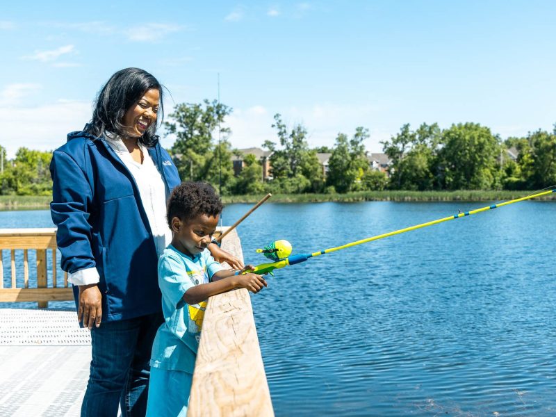 A new dock at Pontiac Oaks park, funded by Oakland County's Healthy Communities plan.
