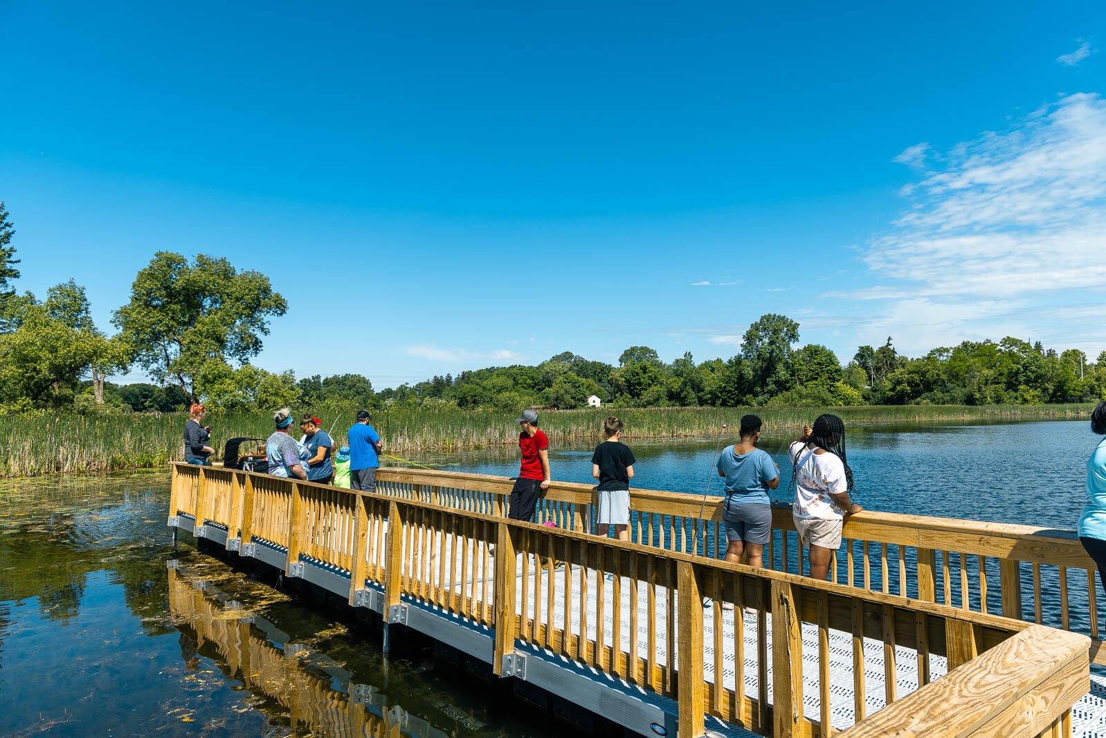A new dock at Pontiac Oaks park, funded by Oakland County's Healthy Communities plan.