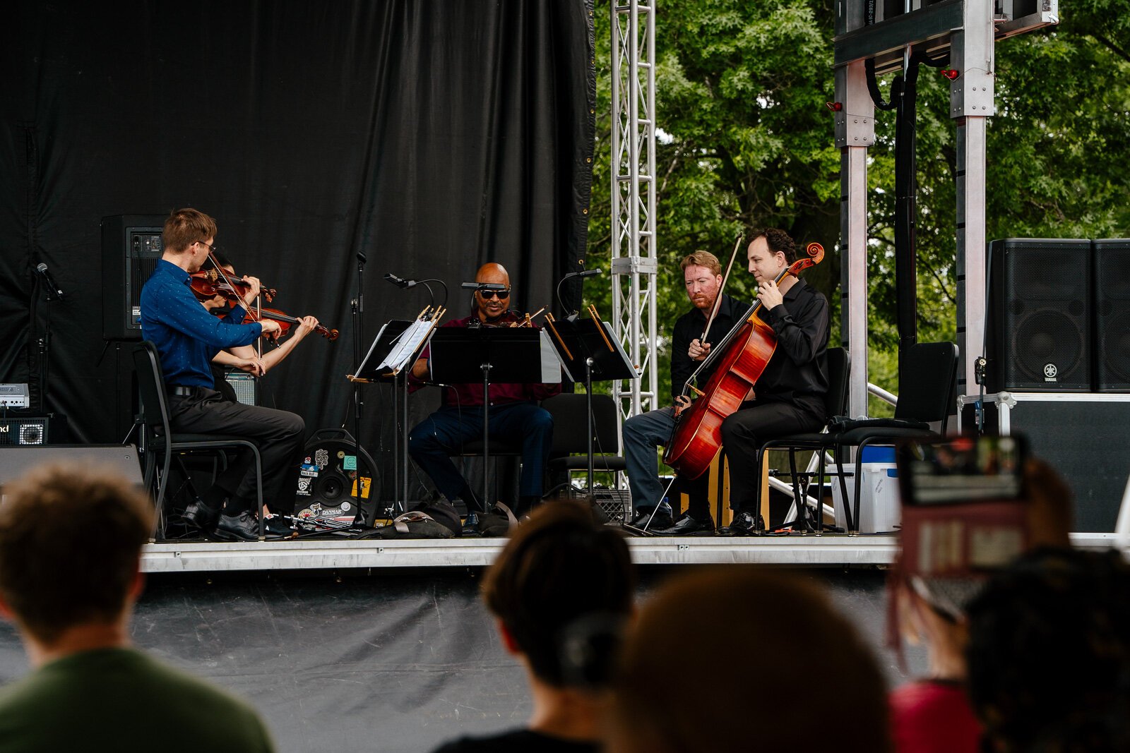 Musicians from the Detroit Symphony Orchestra perform at Sounds of the Summer, an event at Chandler Park presented by the Chandler Park Conservancy.