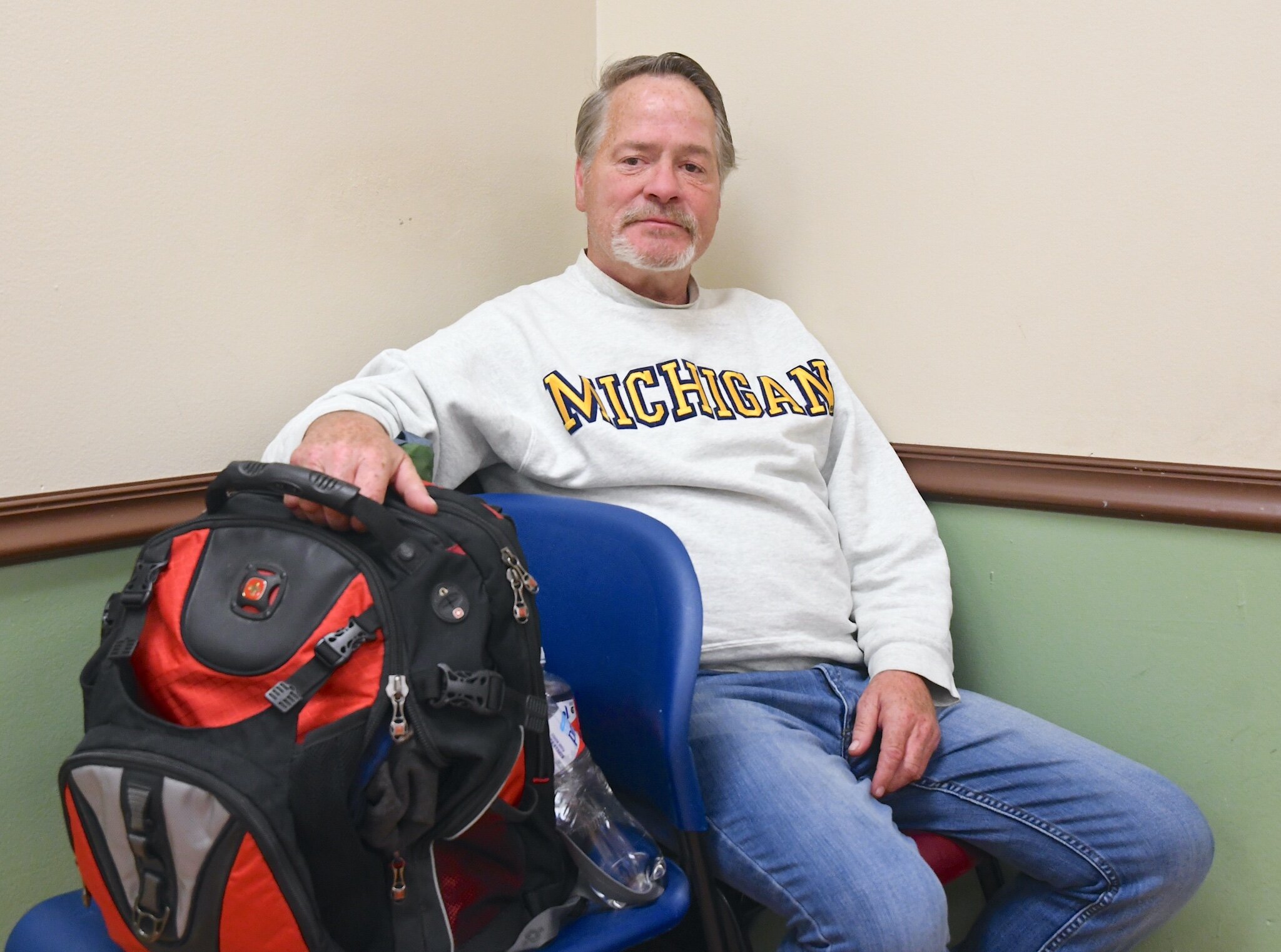 “I was born in upstate New York. I have lived in the Battle Creek area for 55 years. I fell on hard times and live on the street.” Kevin Robert O’Brien, 59.
