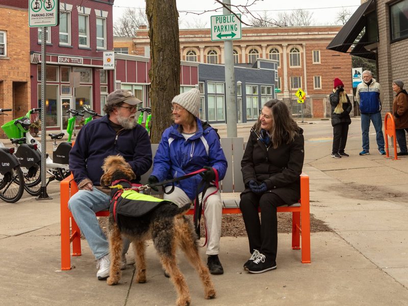 Grand Rapids Assistant Planning Director Jay Steffen describes these new benches in Grand Rapids' Creston neighborhood as a "direct result" of Michigan's Age-Friendly Action Plan.