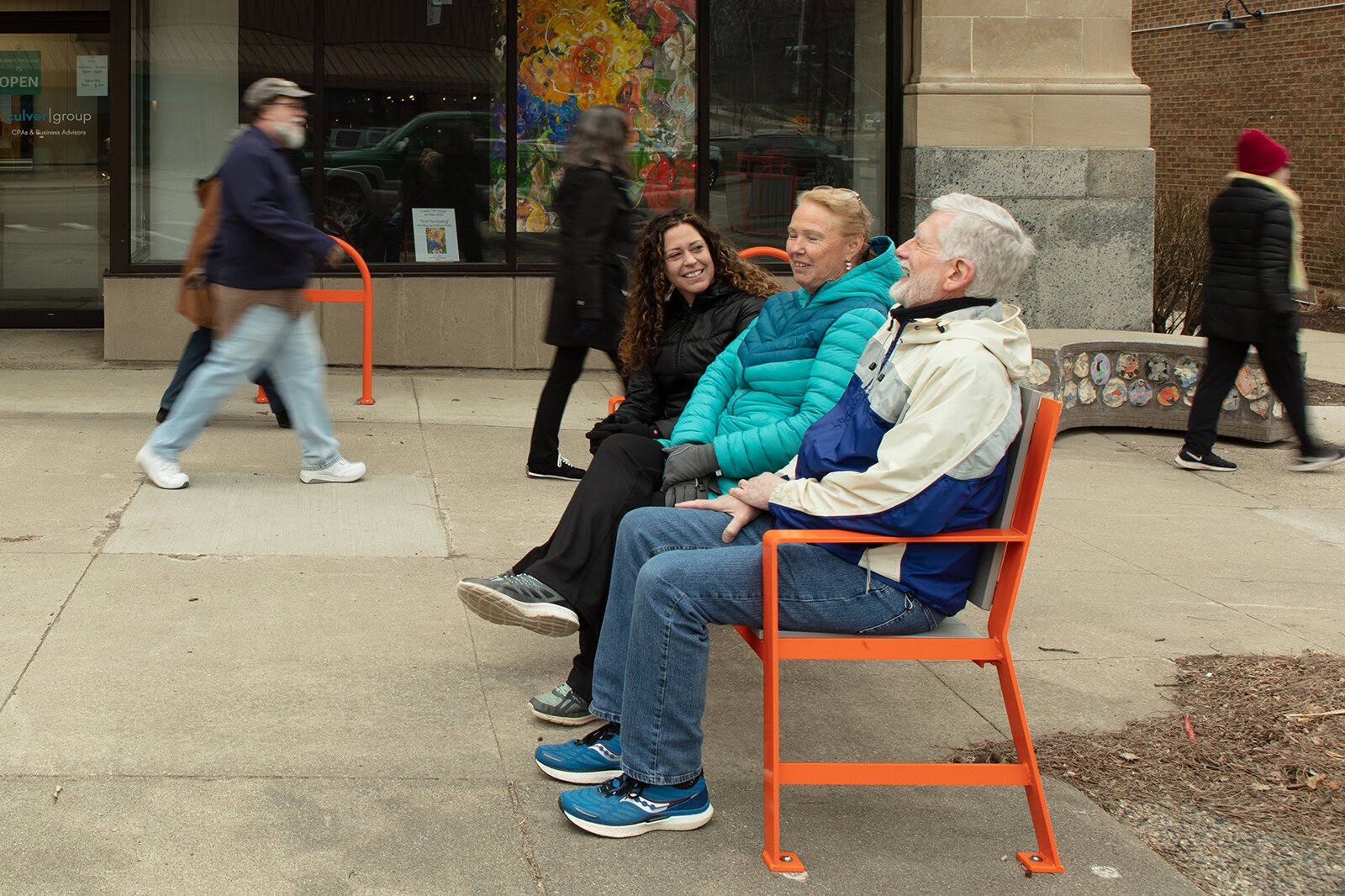 Grand Rapids Assistant Planning Director Jay Steffen describes these new benches in Grand Rapids' Creston neighborhood as a "direct result" of Michigan's Age-Friendly Action Plan.