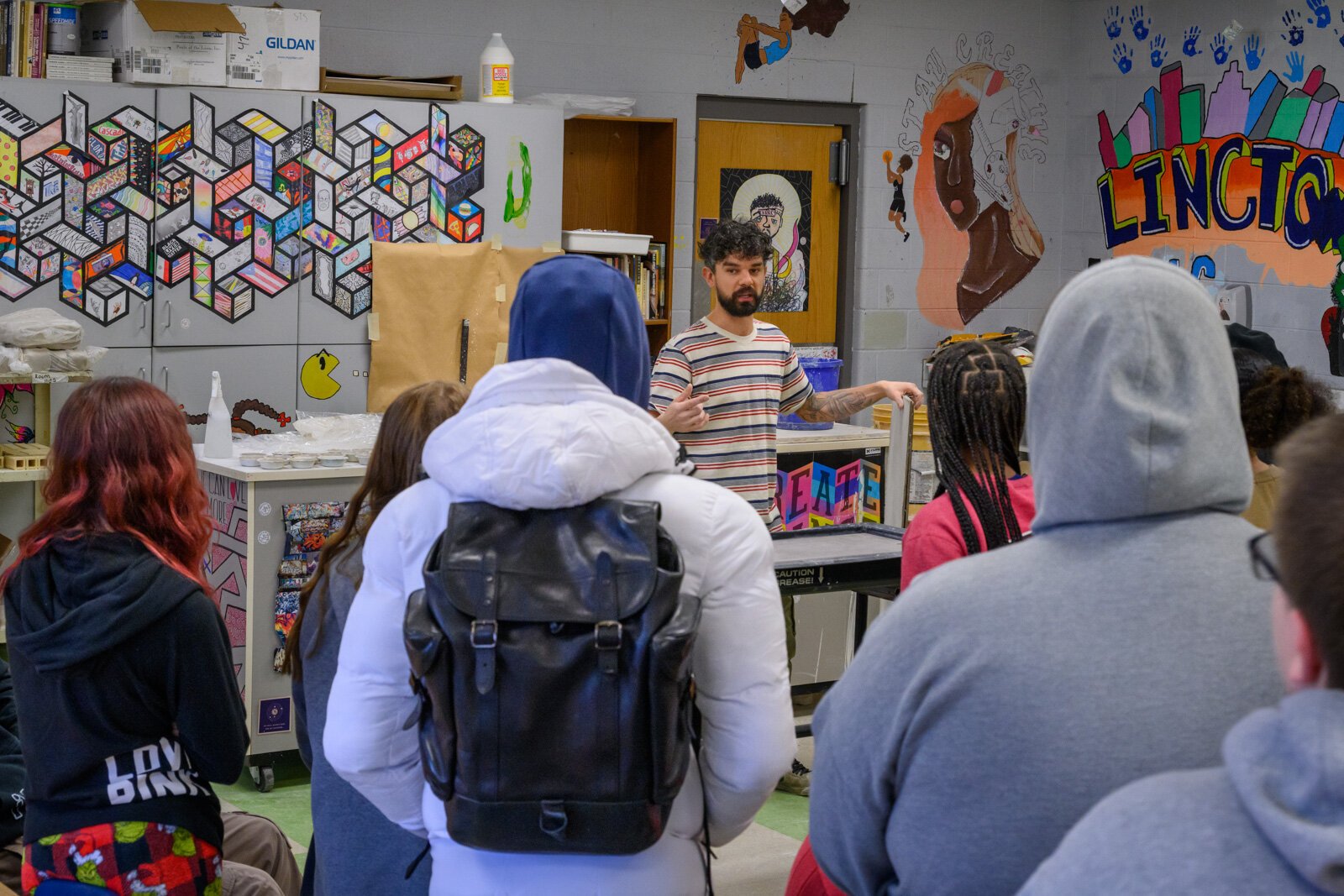 Art teacher Steven Pryce teaches at Lincoln High School in Augusta Township.