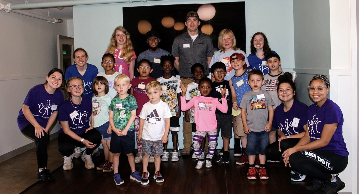 Children and adults at the Children's Healing Center.