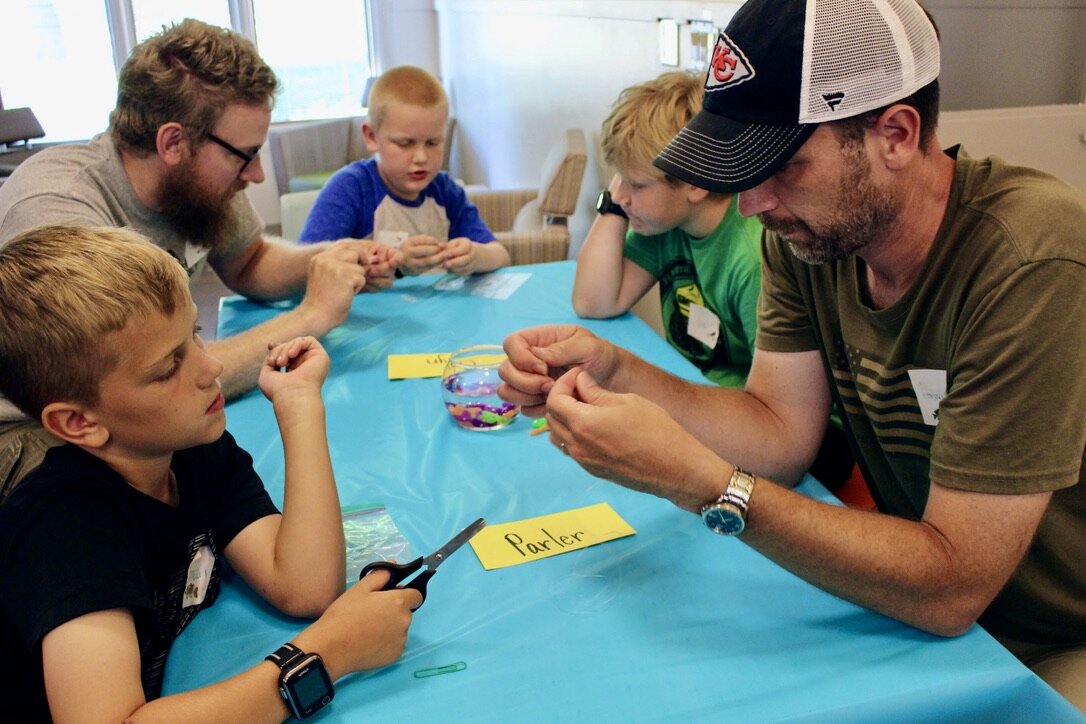 Children and adults at the Children's Healing Center.