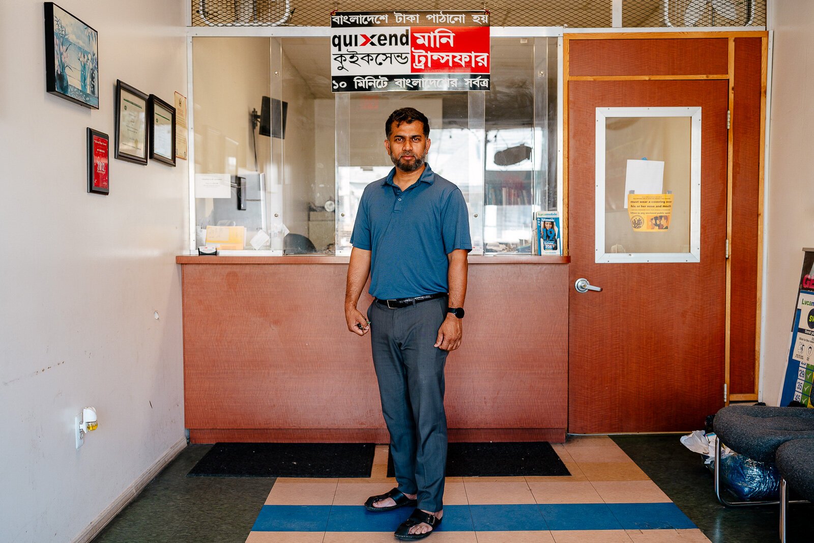 Badrul Choudhury, owner of Quixend Money Transfer.