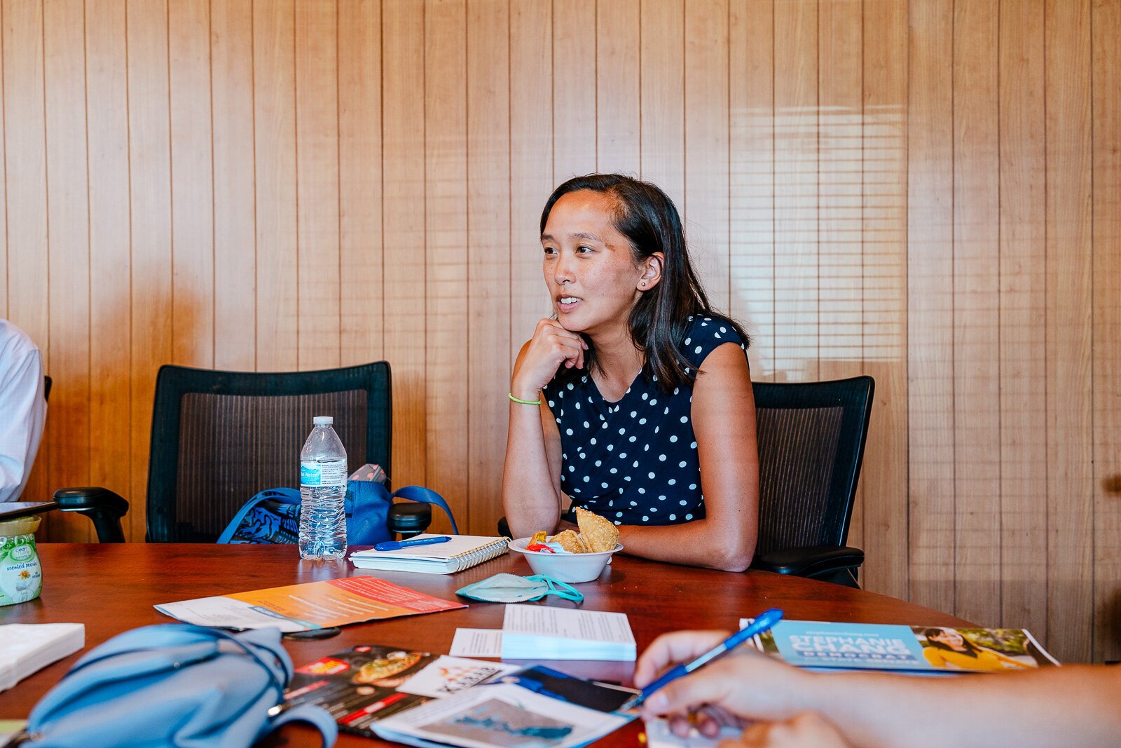State senator Stephanie Chang meets with members of the Bangladeshi-American community.