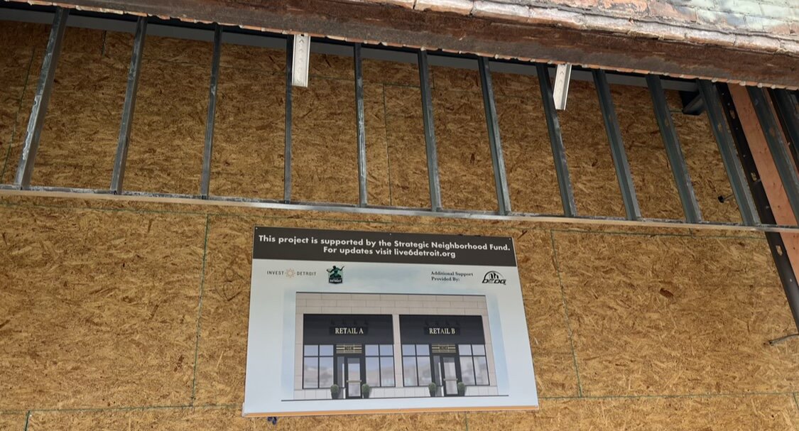 Work is underway to build a small business incubator at 7434 W. McNichols, a partnership between Invest Detroit and the Live6 Alliance.