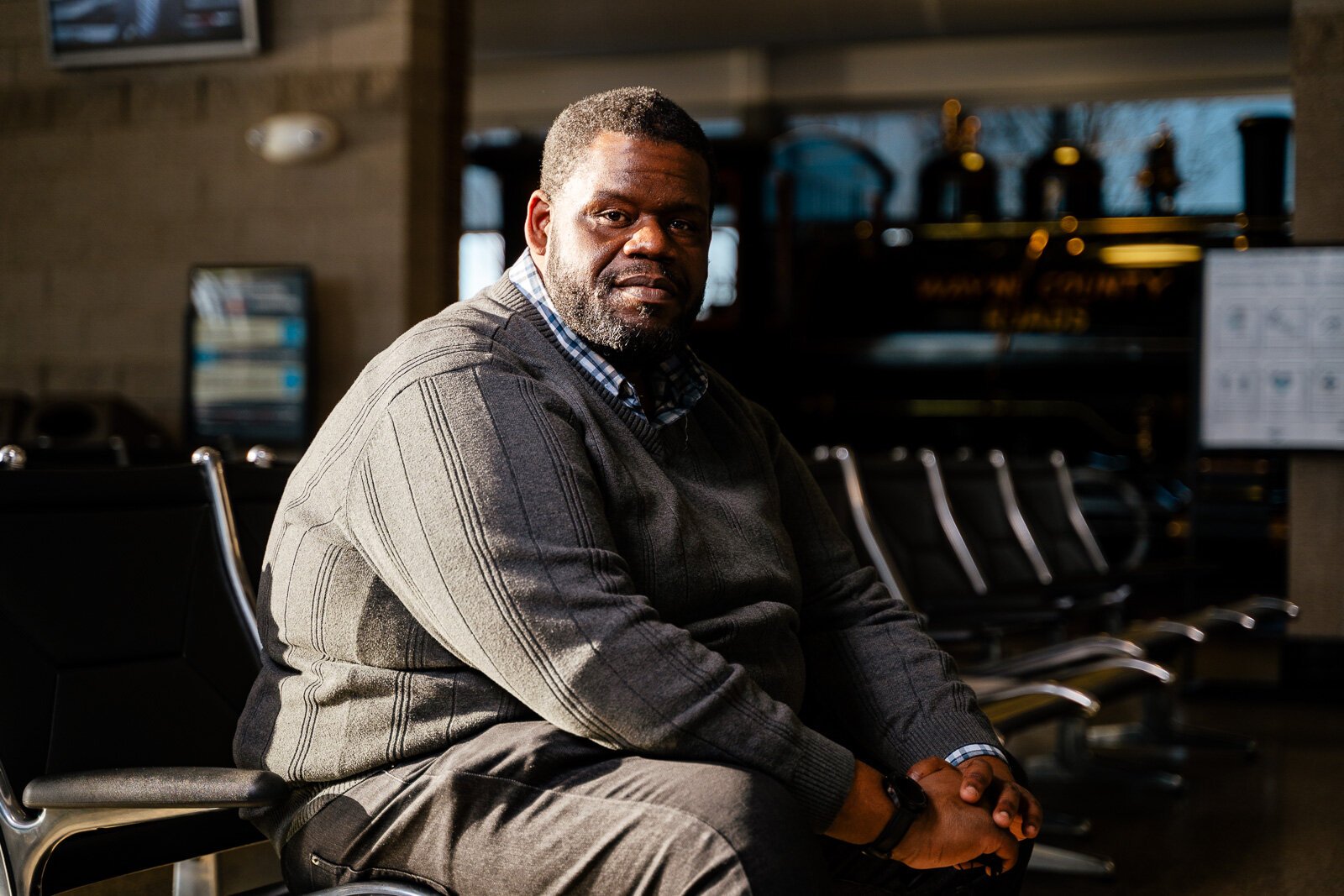 Donald Stuckey at the Dearborn Amtrak station.