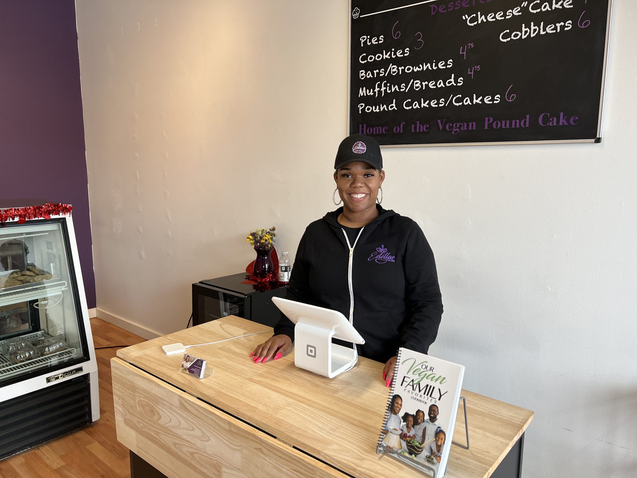 Chantele Jones owns and operates Estella's Vegan Dessert Boutique, a pop-up (for now) bakery on Grand River Ave.