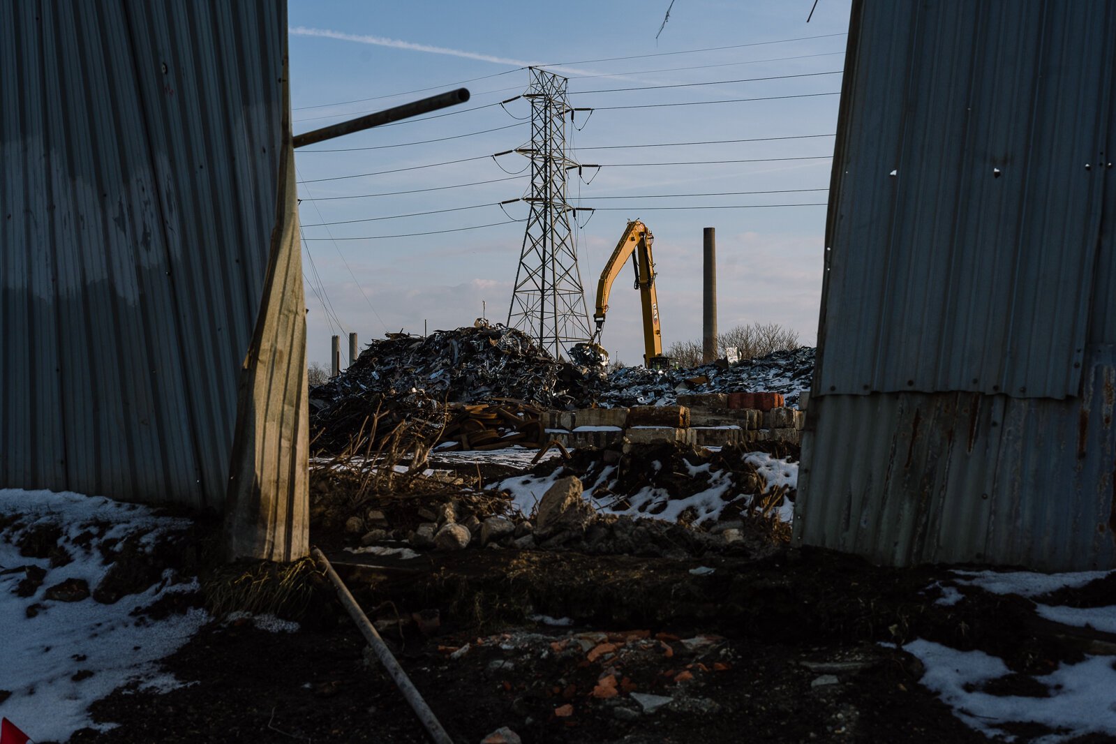 The upheaval site at the intersection of Fort St. and Dearborn St.