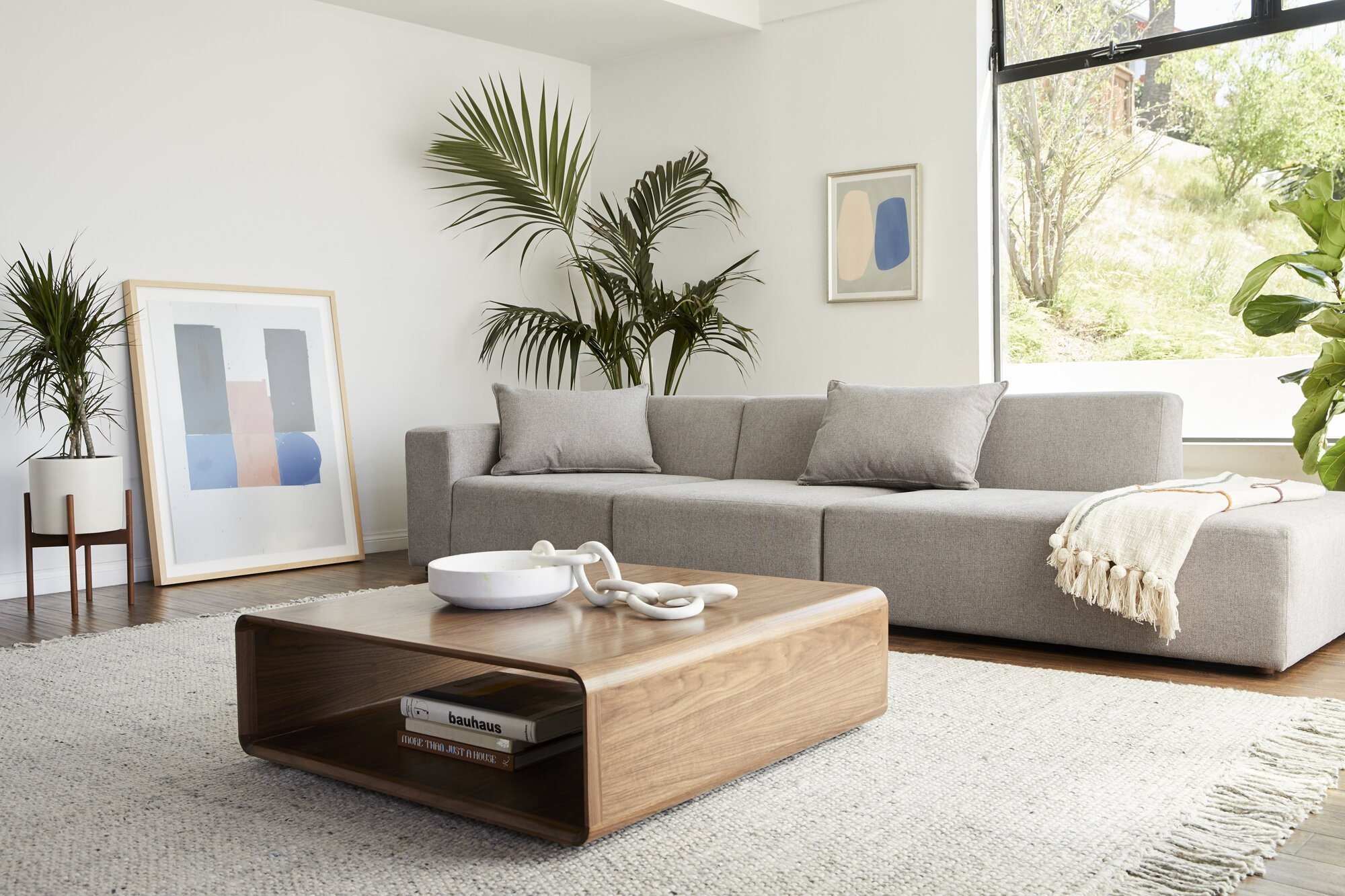 The Floyd Modular Table in walnut.