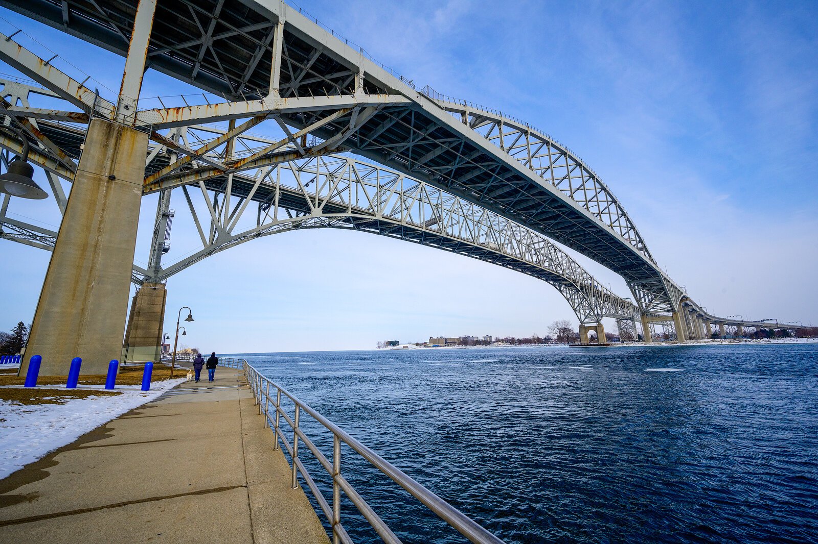 The Bridge to Bay Trail under the Blue Water Bridge in Port Huron.
