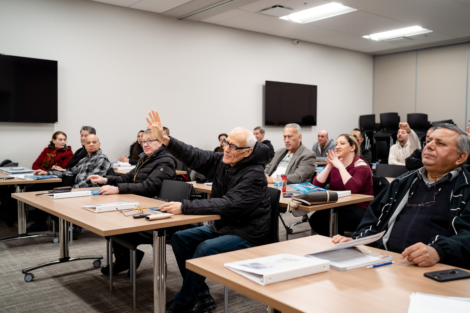 Students in a citizenship class at the Chaldean Community Foundation