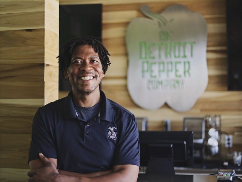 Marlin Hughes is the owner of Detroit Pepper Co. on Detroit's east side.