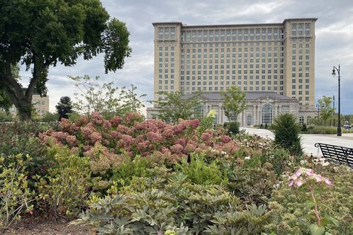 Roosevelt Park and Michigan Central in Corktown.
