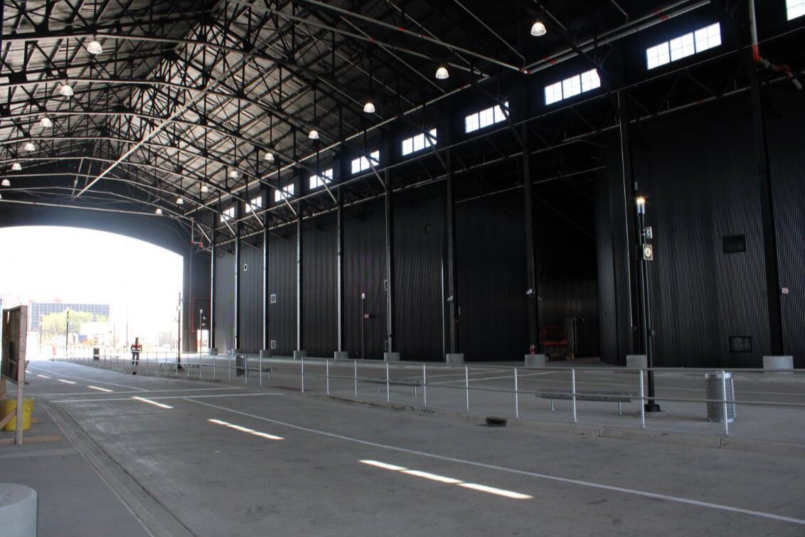 Inside the Jason Hargrove Transit Center.