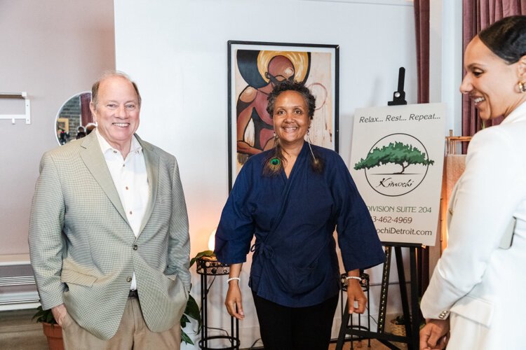 Kim Yokely, center, founder of Kimochi Detroit.