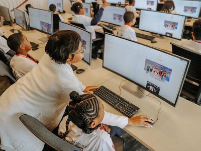 CODE313 teaches computer coding skills to students ranging in ages from 7 to 17 years old.