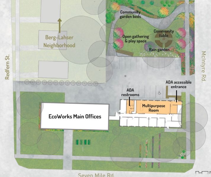 Plan for a park next to EcoWork's office