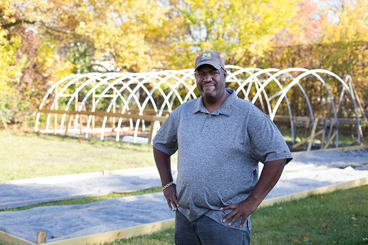 Juan Shannon is focusing on renewable energy for his community spaces in Parker Village. 