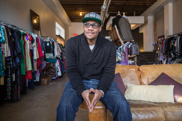 Chris Prater, co-owner of Thrift on the Avenue, a boutique in Midtown