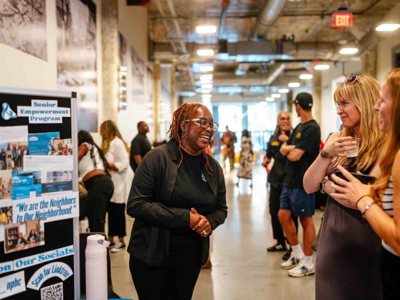 Attendees learn and mingle at the CDO VIP Expo event on July 29 at Newlab