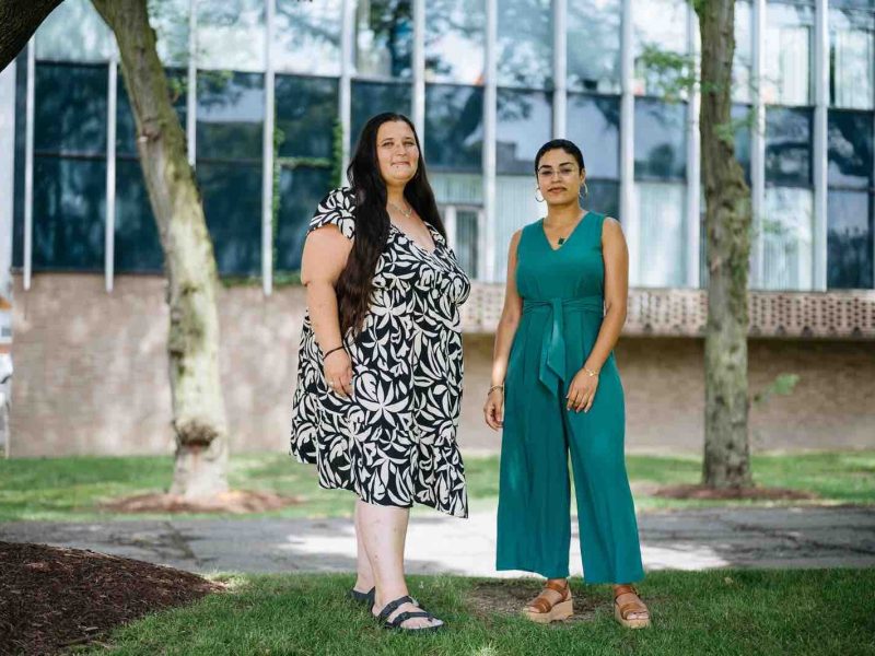 Restorative justice advocates Lauren Fardig-Diop (left) and Angel McKissic