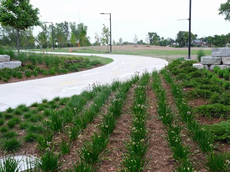 Improvements are underway at Detroit's Intervale Roselawn Park, accompanying an adjacent new segment of the Joe Louis Greenway.